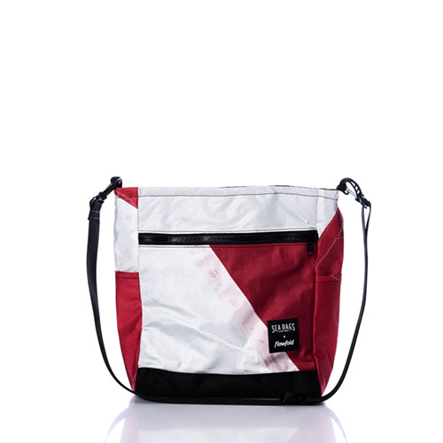 Vintage Red and White Medium Voyager Crew Crossbody