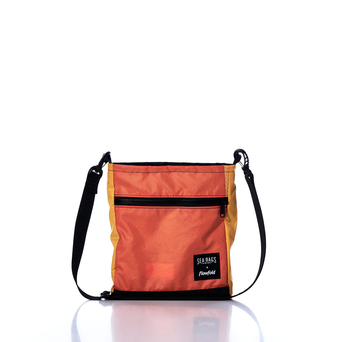 Vintage Orange and Yellow Small Voyager Crew Crossbody