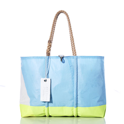 Vintage Blue and Neon Ogunquit Beach Tote