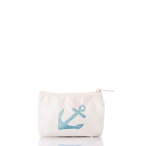 Navy Anchor Change Purse