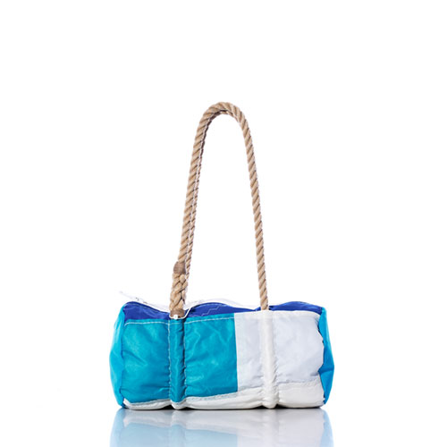Vintage Teal and Blue Baguette Bag