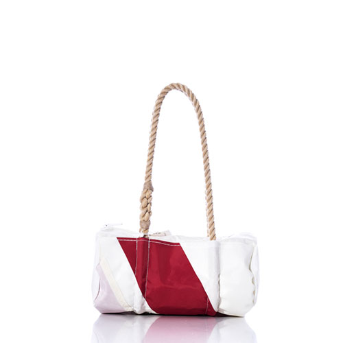 Vintage Red Stripe Baguette Bag