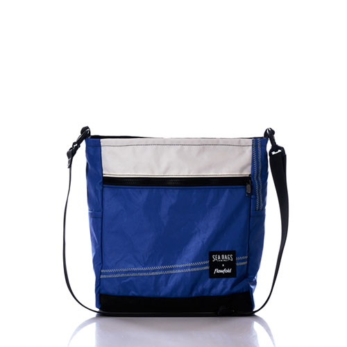 Vintage Blue and White Medium Voyager Crew Crossbody