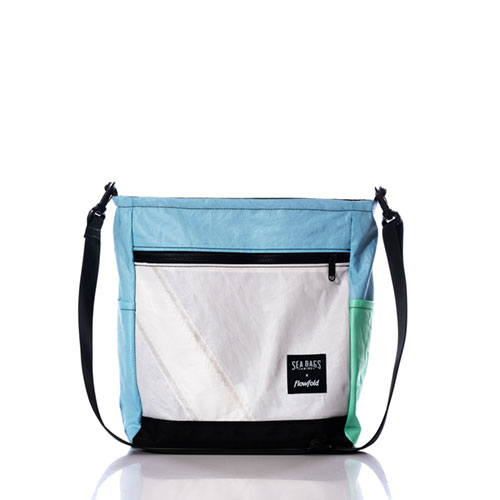 Vintage Blue and Aqua Medium Voyager Crew Crossbody