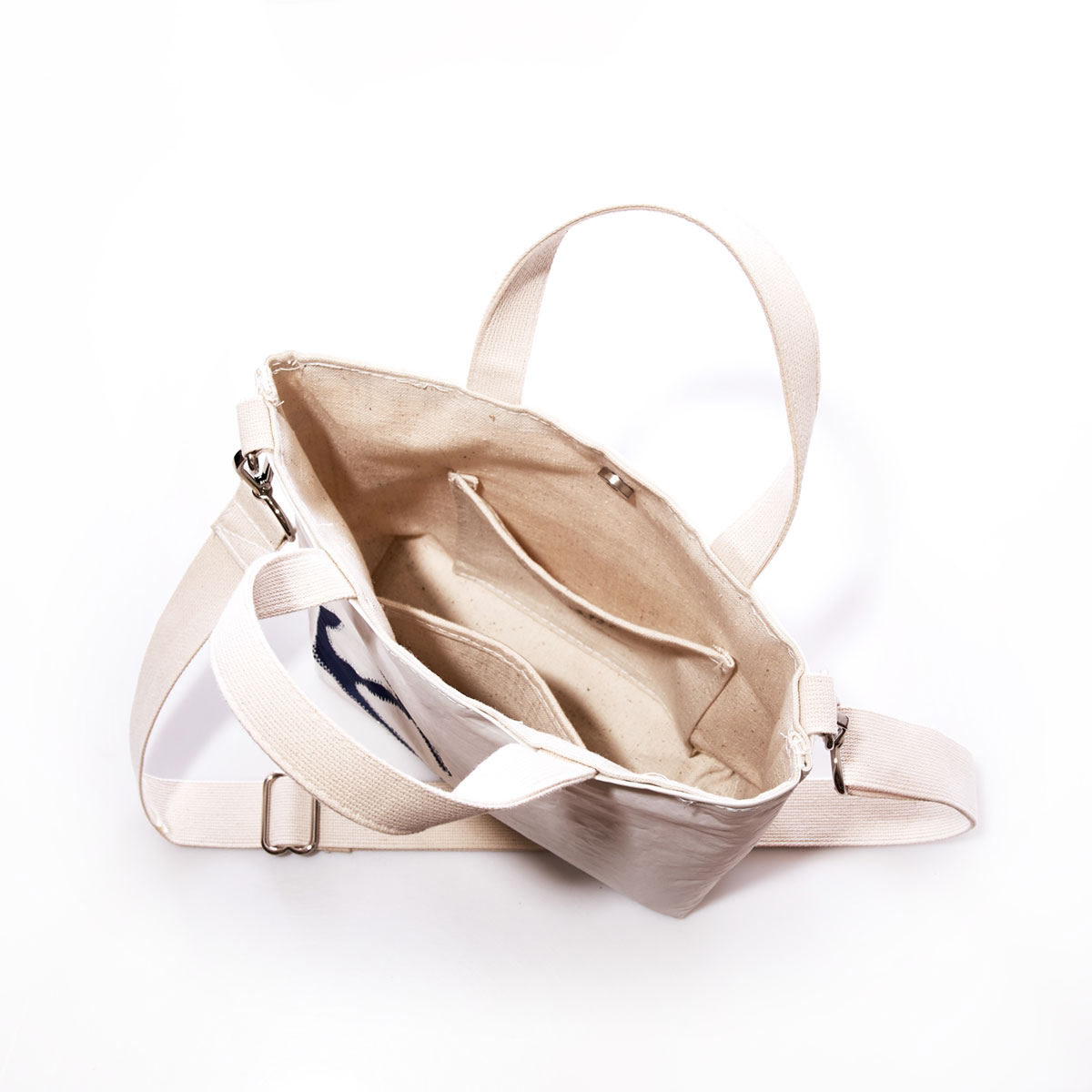 Navy Anchor Crossbody Tote