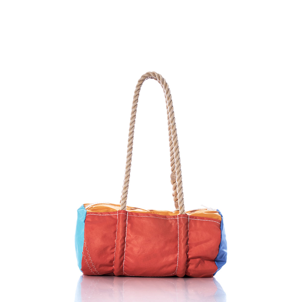 Vintage Orange and Blue Baguette Bag