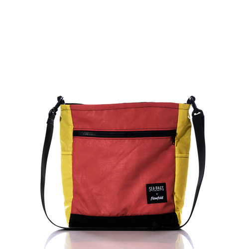 Vintage Orange and Yellow Medium Voyager Crew Crossbody