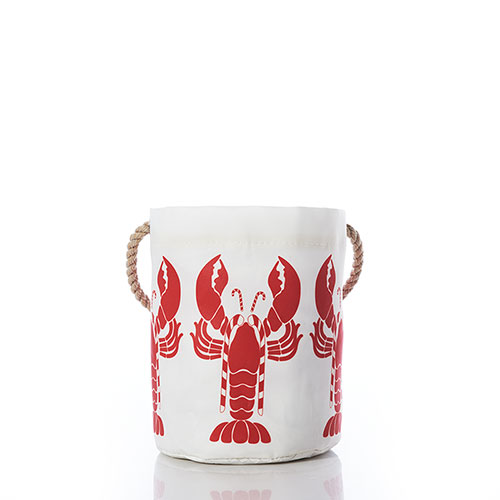 Candy Cane Lobster Bucket Bag