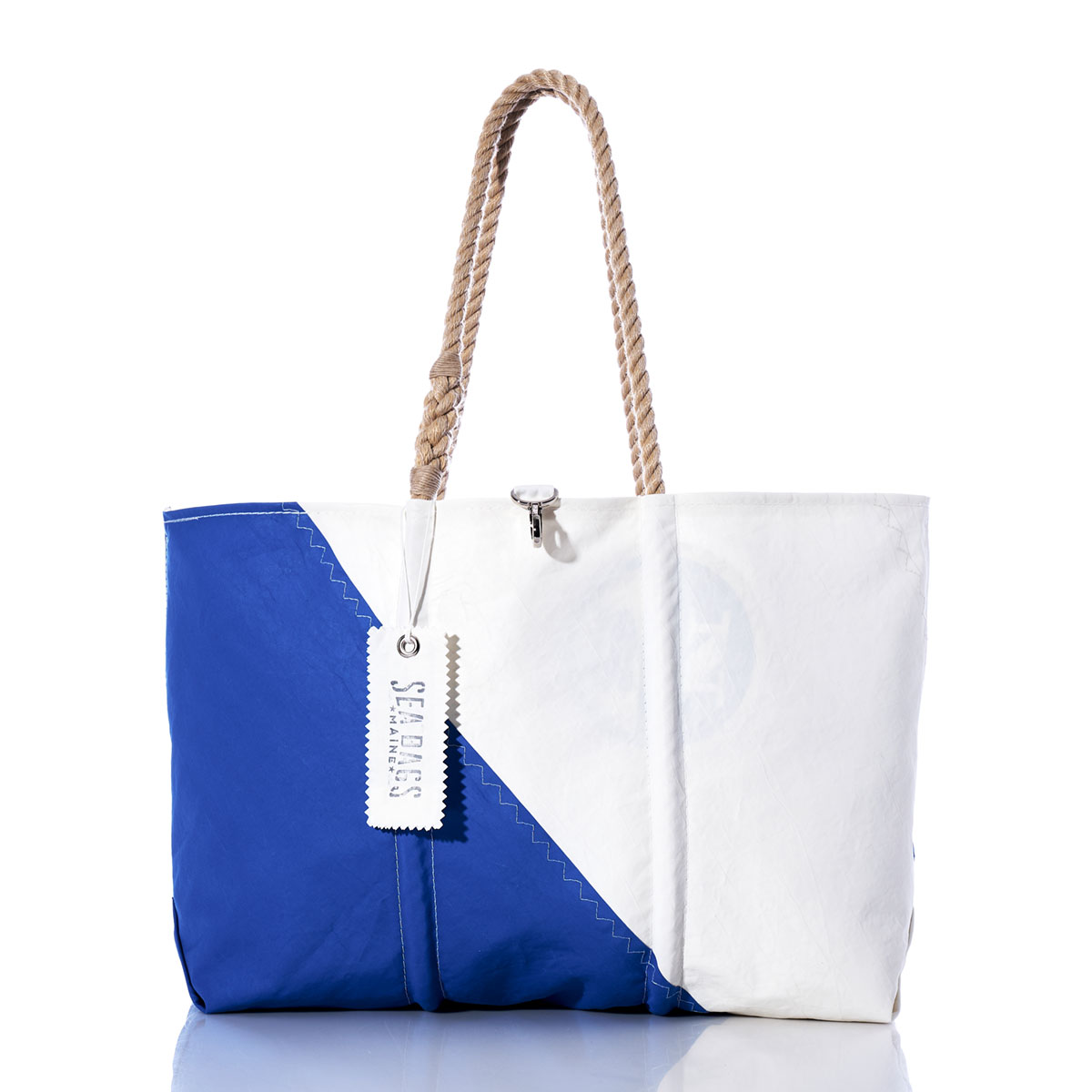 Vintage Blue and White Large Tote