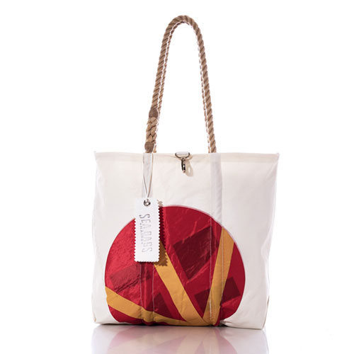 Vintage Red Circle Medium Tote