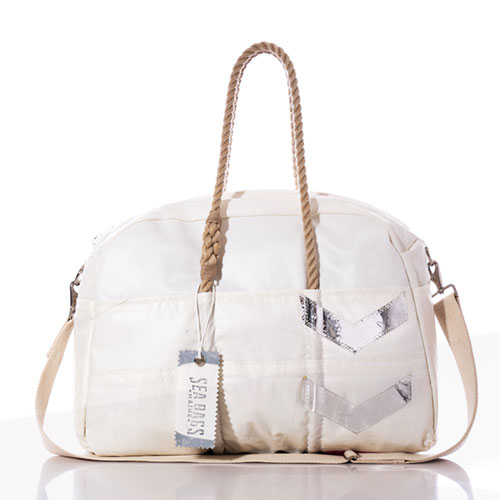 Vintage Silver Chevron Weekender