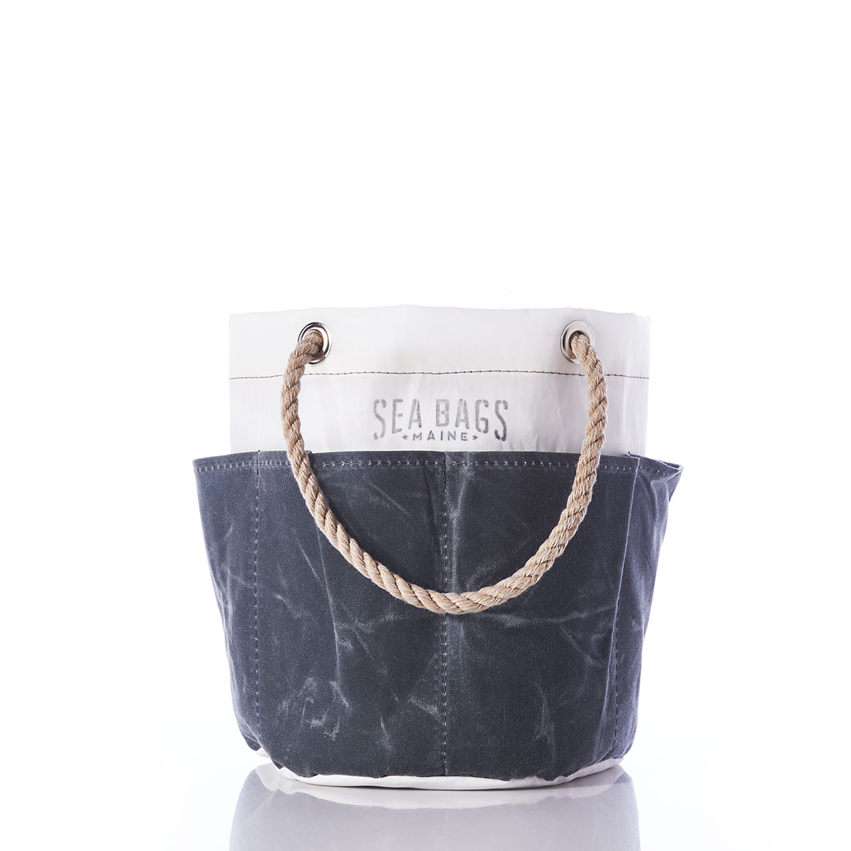 Sea Bags Recycled Sail Cloth All Purpose Gray Tool Bucket Bag