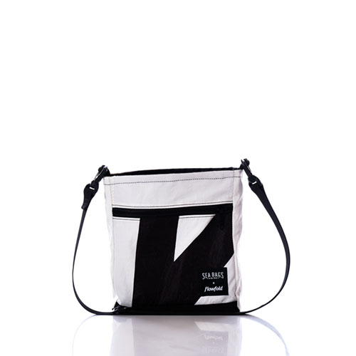 Vintage Black and White Small Voyager Crossbody