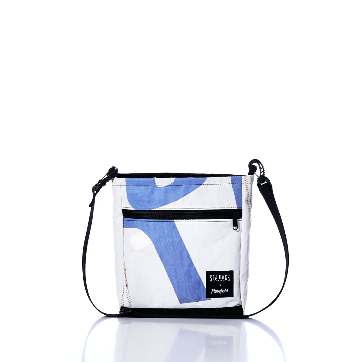 Vintage Blue and White Small Voyager Crew Crossbody