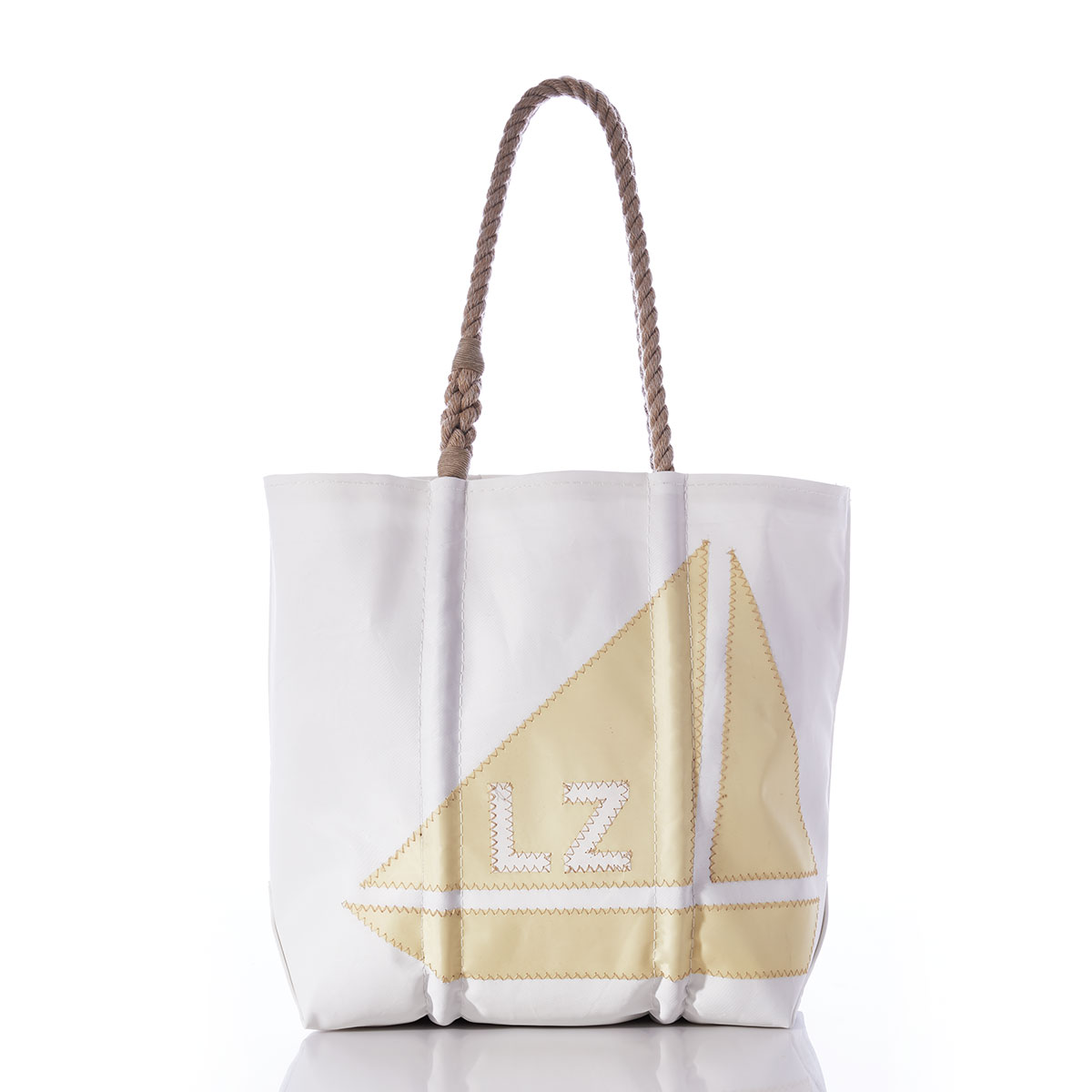 Monogrammed Boat Tote Personalized Medium Canvas Tote Bag 