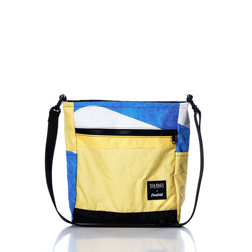 Vintage Blue and Yellow Medium Voyager Crew Crossbody