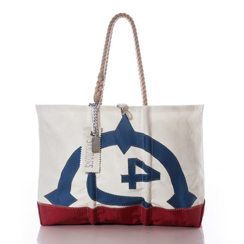Vintage Blue 4 Ogunquit Beach Tote