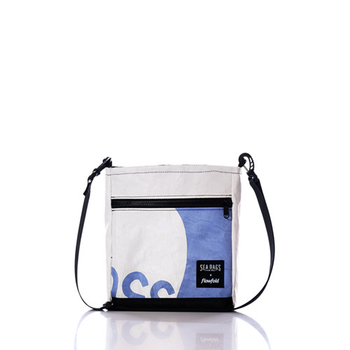 Vintage Blue and White Small Voyager Crew Crossbody