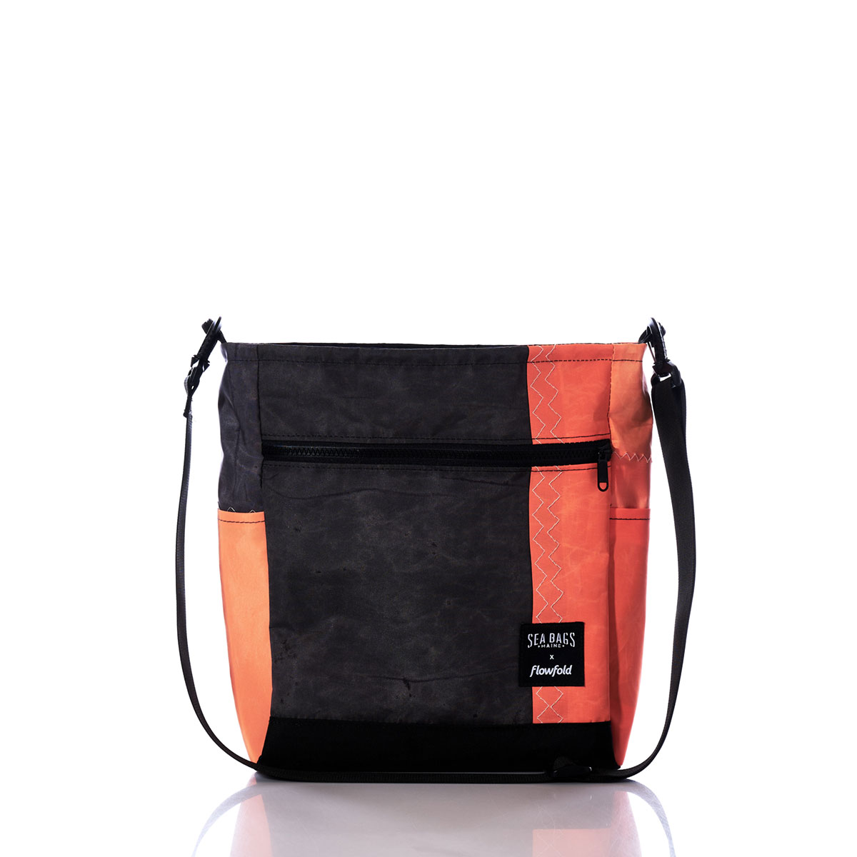 Vintage Orange and Black Medium Voyager Crossbody