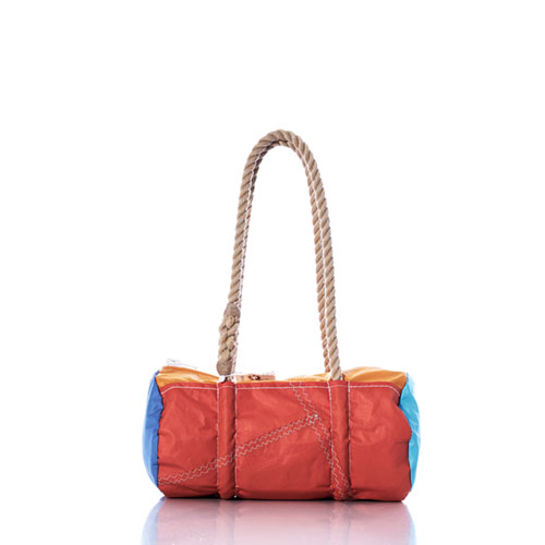 Vintage Orange and Blue Baguette Bag