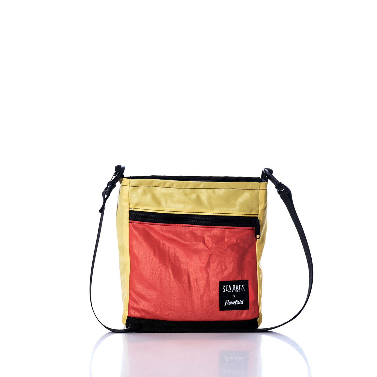 Vintage Orange and Yellow Small Voyager Crew Crossbody