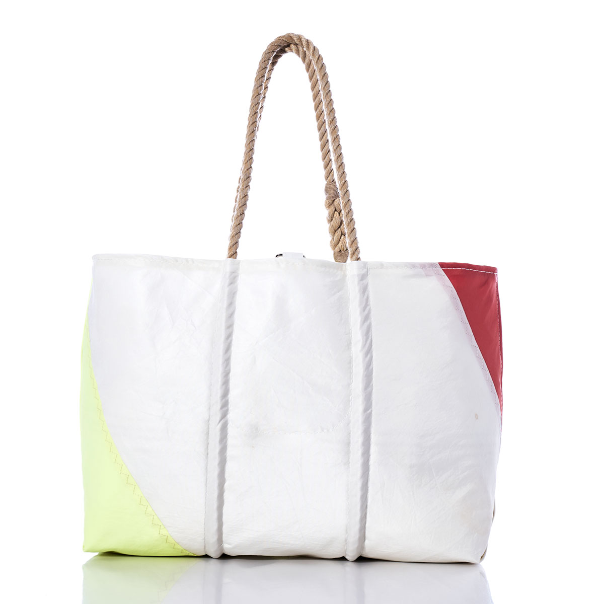 Vintage Neon Yellow Large Tote