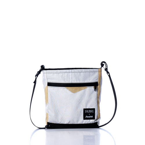Vintage Tan and White Small Voyager Crew Crossbody