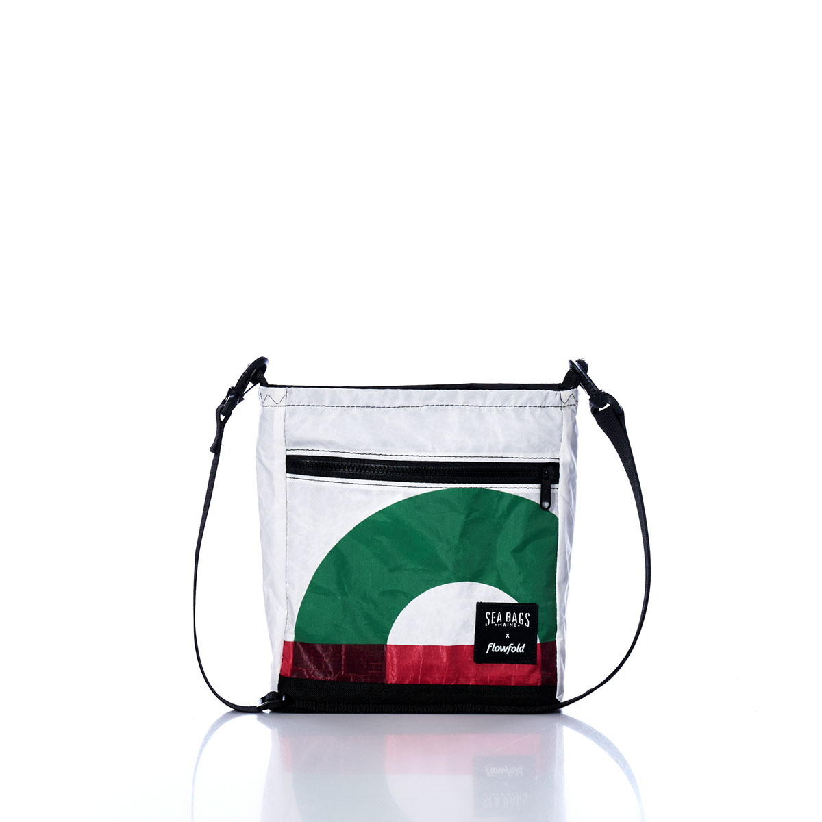 Vintage Green and Red Small Voyager Crew Crossbody