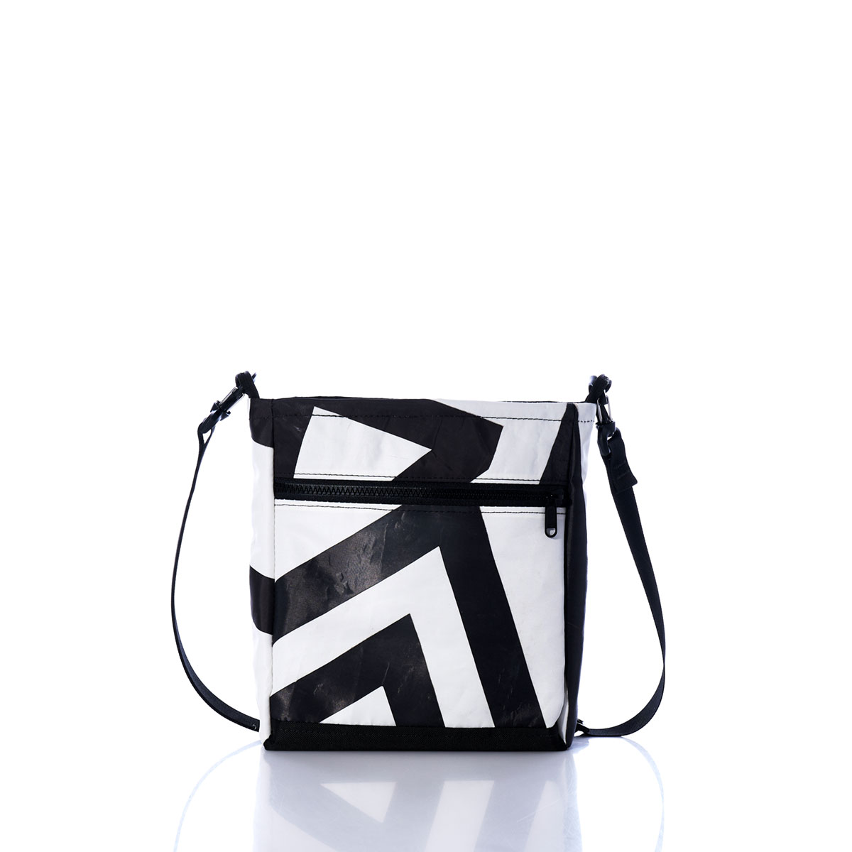Vintage Black and White Small Voyager Crew Crossbody