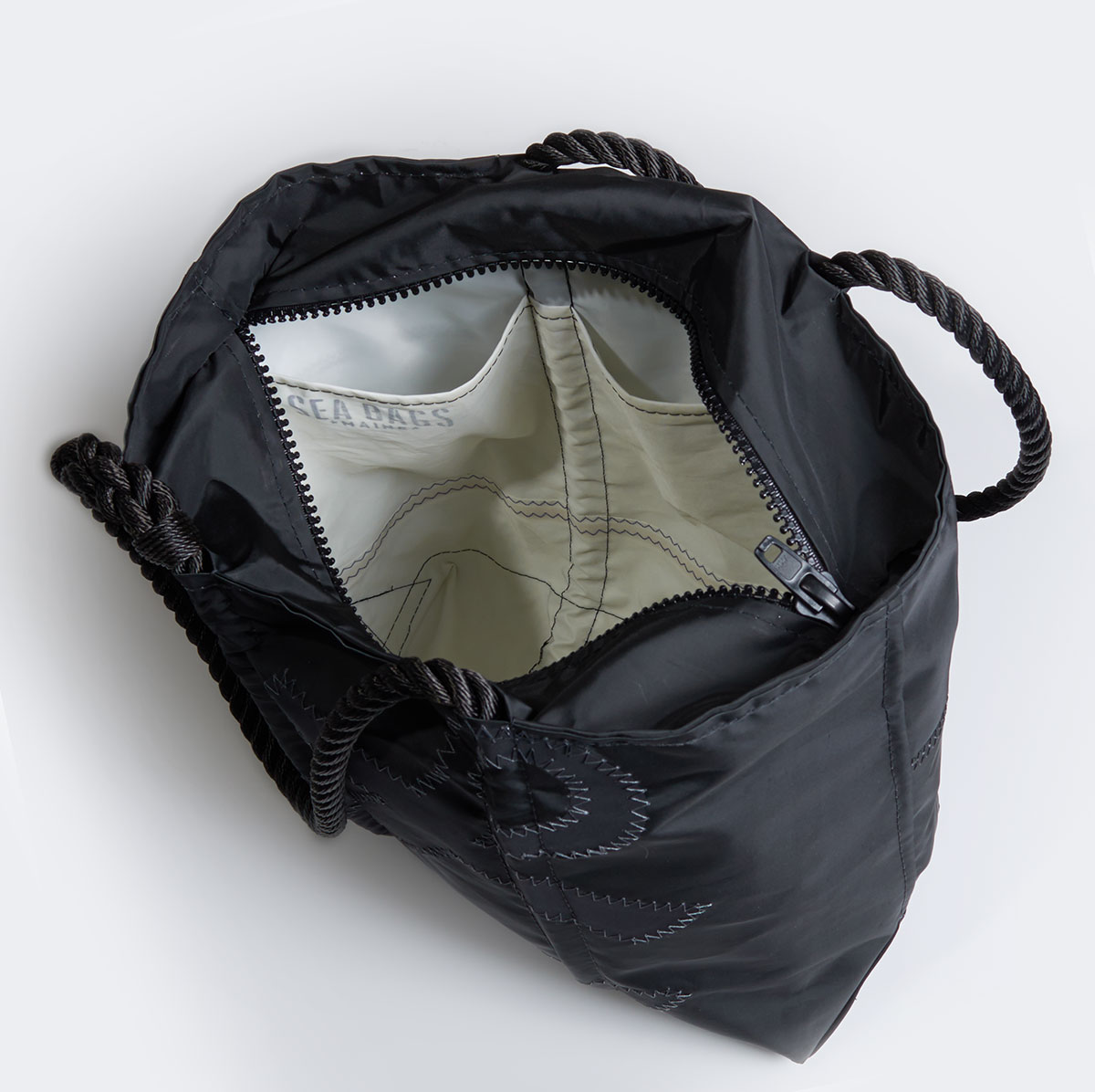 Black-on-Black Anchor Diaper Bag