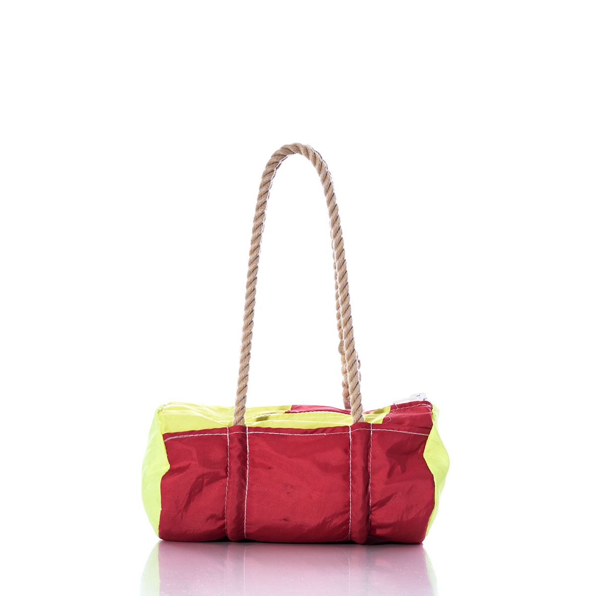 Vintage Red and Neon Yellow Baguette Bag