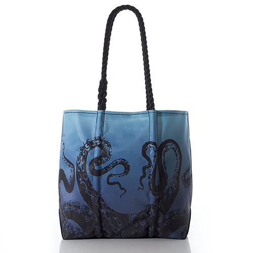 Octopus on Blue Ombre Tote