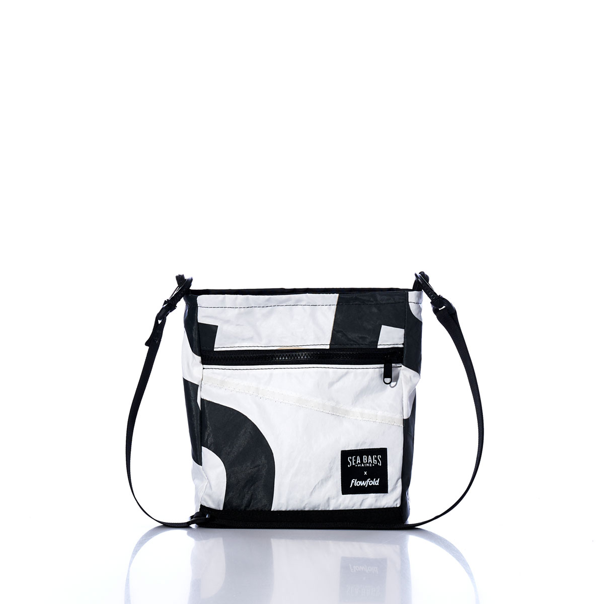 Vintage Black and White Small Voyager Crew Crossbody