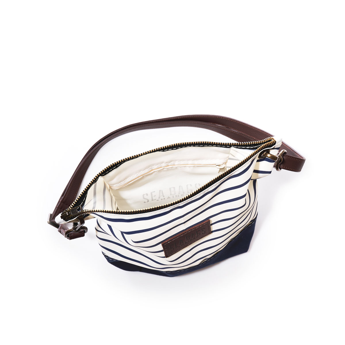 Navy Mariner Stripe Chebeague Crossbody Bag
