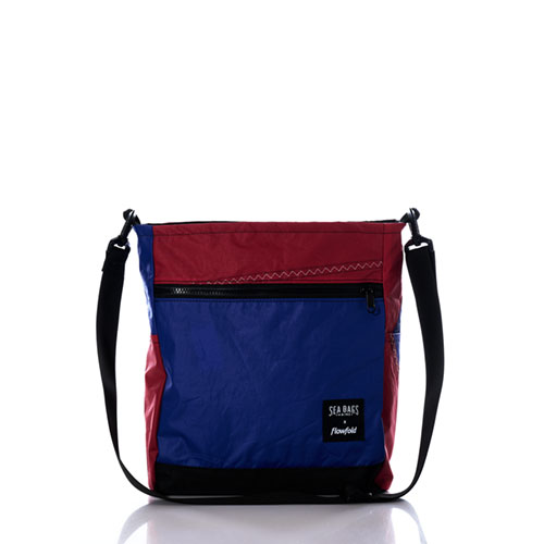 Vintage Blue and Red Medium Voyager Crossbody