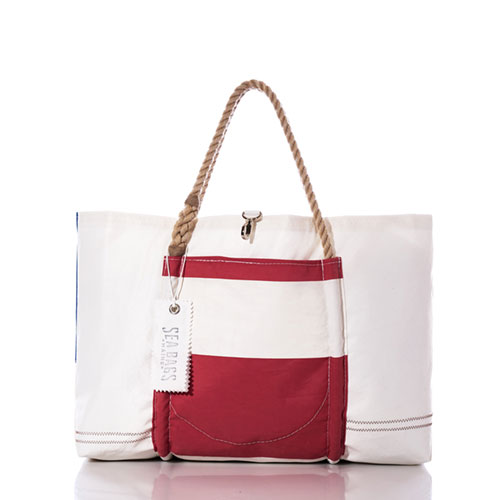 Vintage Red Stripe Wharf Tote
