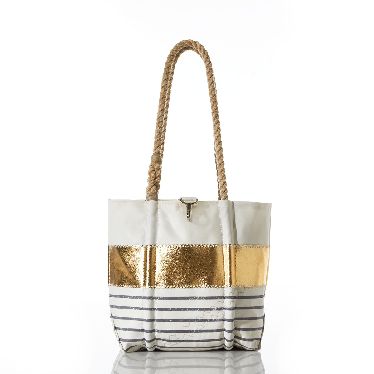 Grey Mariner Stripe Handbag