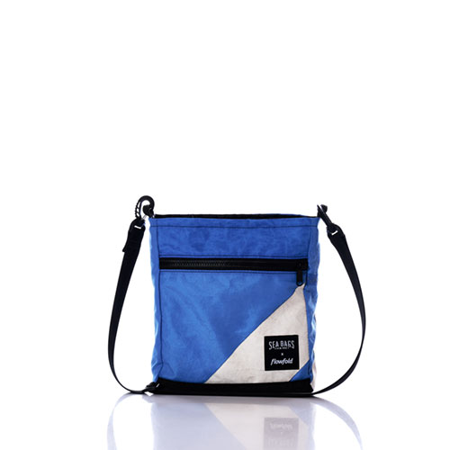 Vintage Blue and White Small Voyager Crew Crossbody