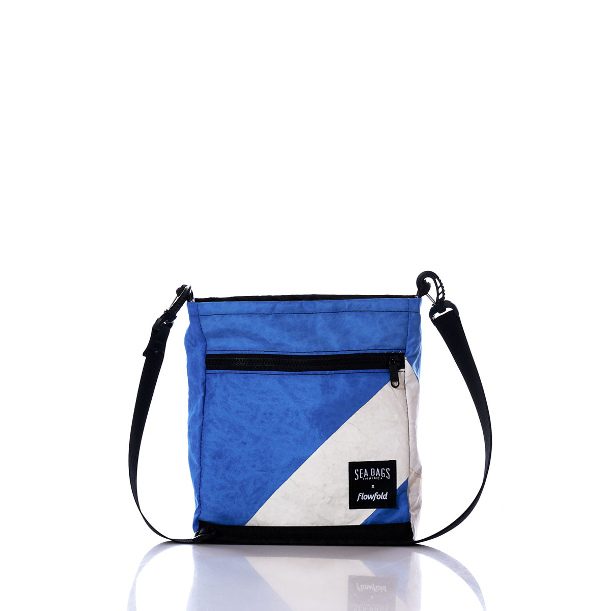 Vintage Blue and White Small Voyager Crew Crossbody