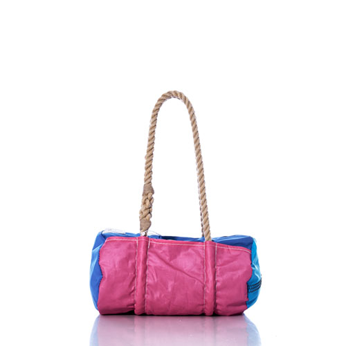 Vintage Pink and Blue Baguette Bag