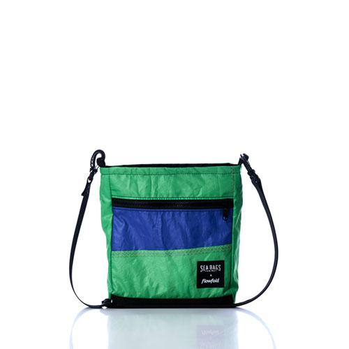 Vintage Green and Blue Small Voyager Crew Crossbody