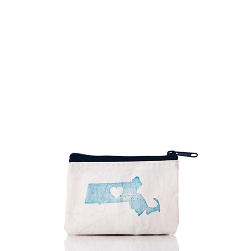 Navy State of Massachusetts Change Purse