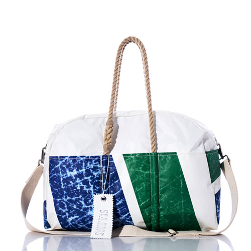 Vintage Blue and Green Weekender