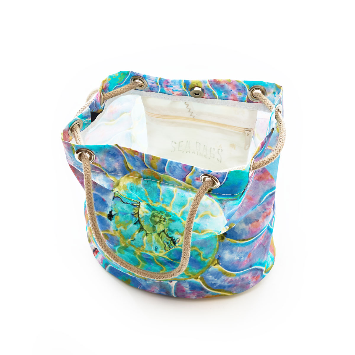 Multicolor Nautilus Convertible Bucket Bag