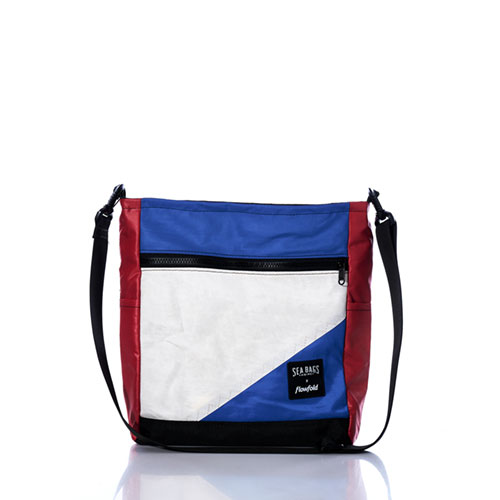 Vintage Blue and Red Medium Voyager Crew Crossbody