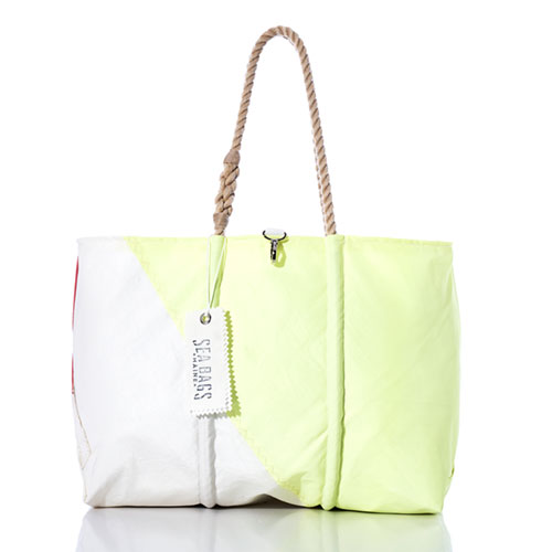 Vintage Neon Yellow Large Tote