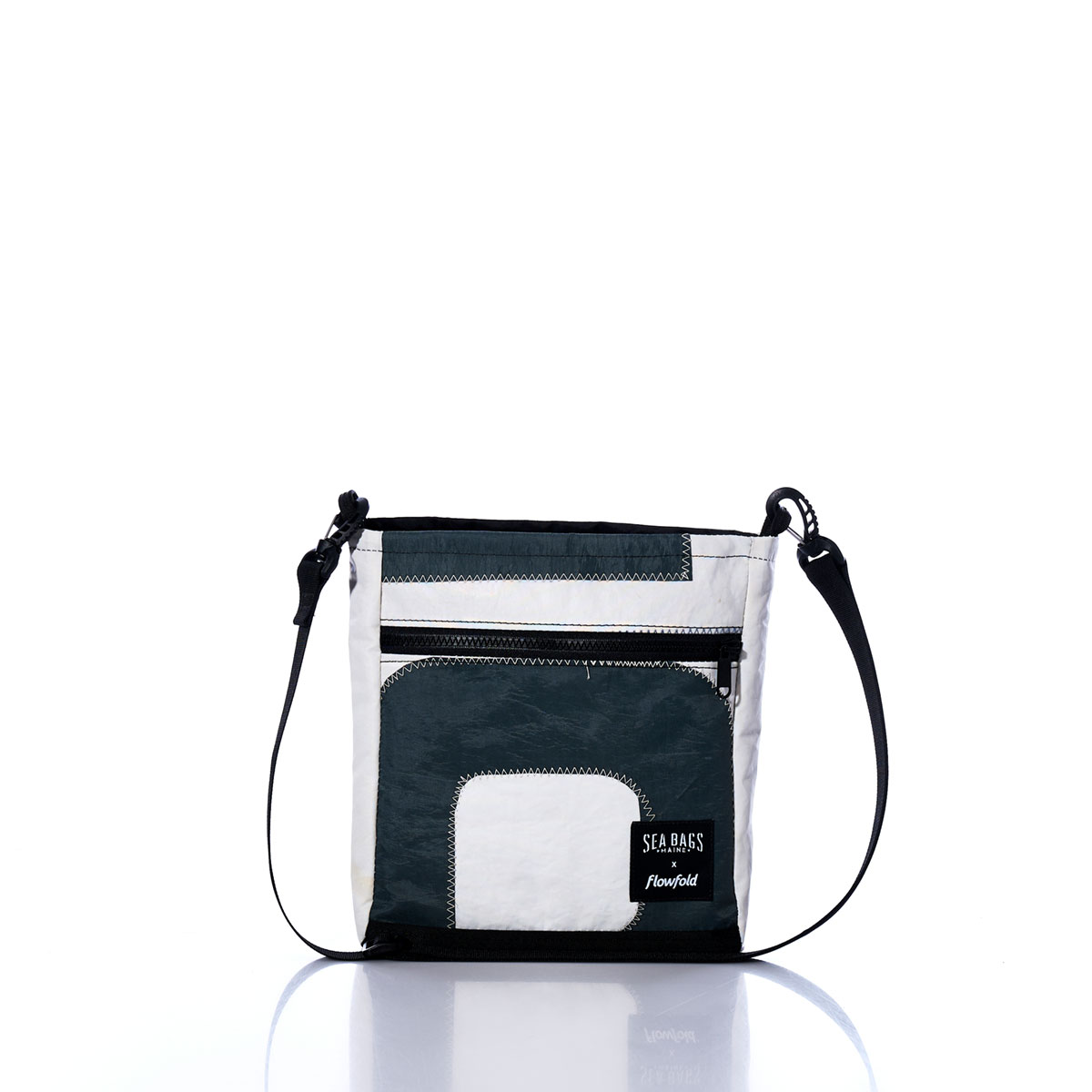 Vintage Black and White Small Voyager Crew Crossbody