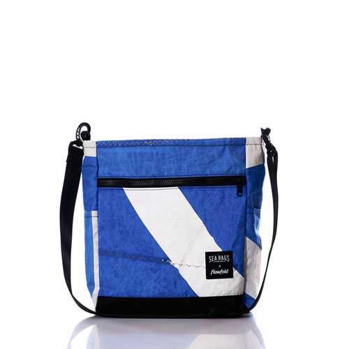 Vintage Blue and White Medium Voyager Crew Crossbody