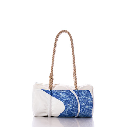 Vintage Blue Graphic Baguette Bag