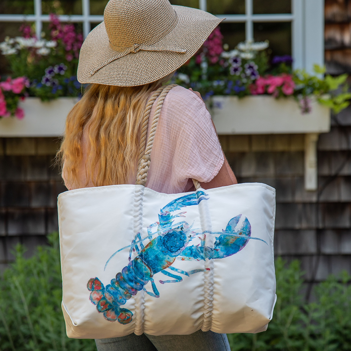 Multicolor Lobster Large Tote